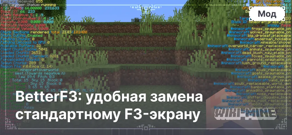 BetterF3: удобная замена стандартному F3-экрану BetterF3: удобная замена стандартному F3-экрану