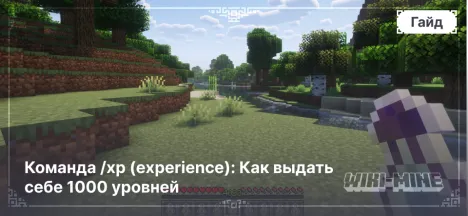 Команда /xp (experience): Как выдать себе 1000 уровней